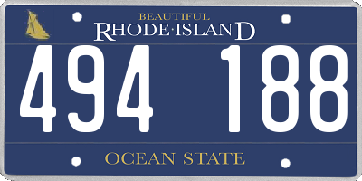RI license plate 494188