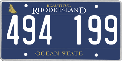 RI license plate 494199