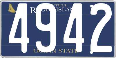 RI license plate 4942