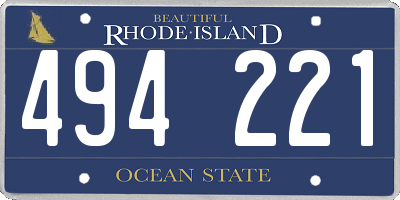 RI license plate 494221