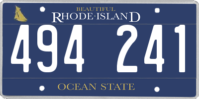 RI license plate 494241