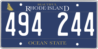 RI license plate 494244