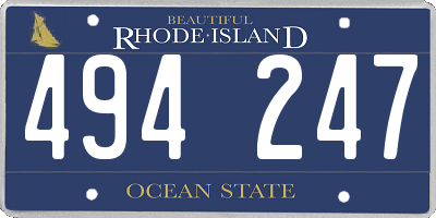 RI license plate 494247