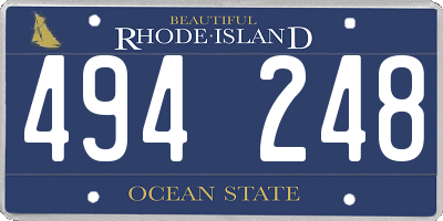 RI license plate 494248