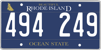 RI license plate 494249