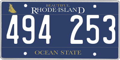 RI license plate 494253