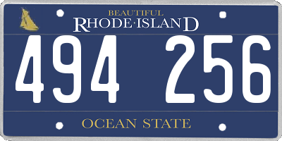 RI license plate 494256