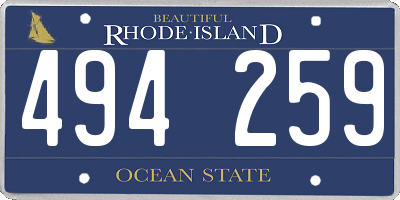 RI license plate 494259