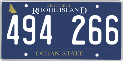 RI license plate 494266