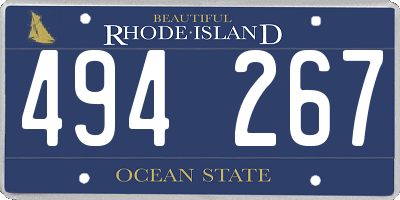 RI license plate 494267