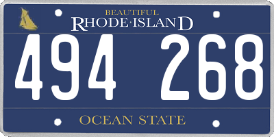 RI license plate 494268
