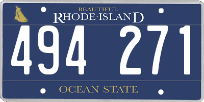 RI license plate 494271