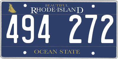 RI license plate 494272