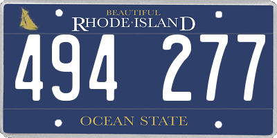 RI license plate 494277