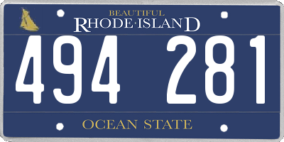 RI license plate 494281