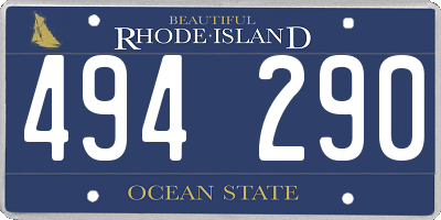 RI license plate 494290