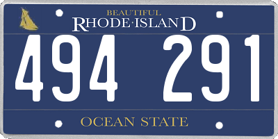 RI license plate 494291