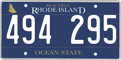 RI license plate 494295