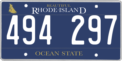RI license plate 494297