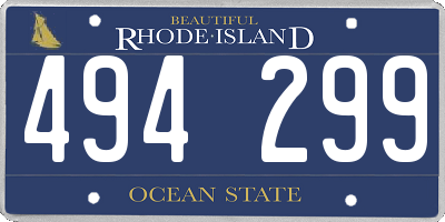 RI license plate 494299