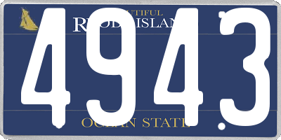 RI license plate 4943