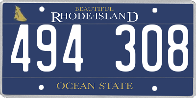 RI license plate 494308