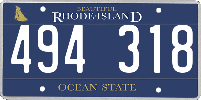 RI license plate 494318