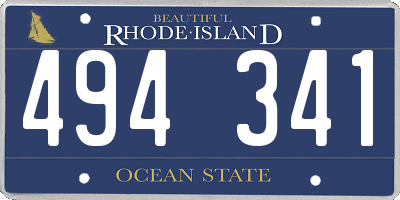 RI license plate 494341