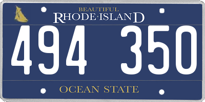 RI license plate 494350
