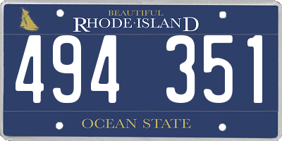 RI license plate 494351