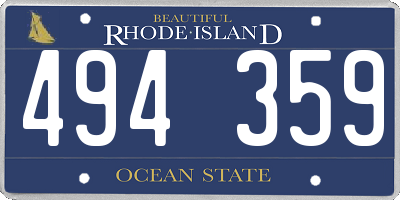 RI license plate 494359