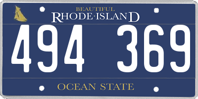 RI license plate 494369