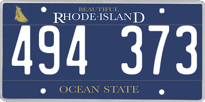RI license plate 494373