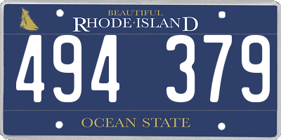 RI license plate 494379