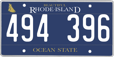RI license plate 494396