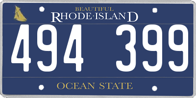 RI license plate 494399