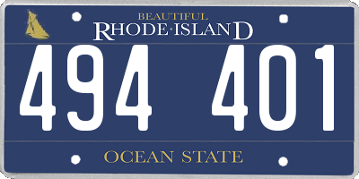 RI license plate 494401