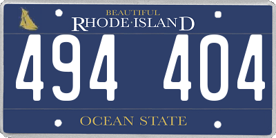 RI license plate 494404