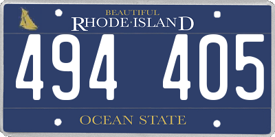 RI license plate 494405