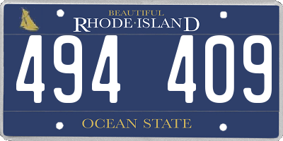 RI license plate 494409