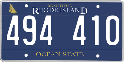 RI license plate 494410