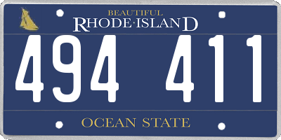 RI license plate 494411