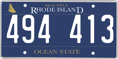 RI license plate 494413