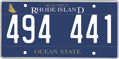 RI license plate 494441