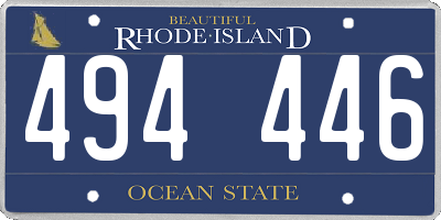 RI license plate 494446