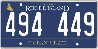 RI license plate 494449