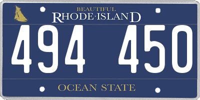 RI license plate 494450
