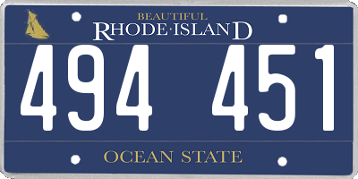 RI license plate 494451