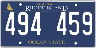 RI license plate 494459