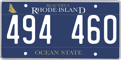 RI license plate 494460